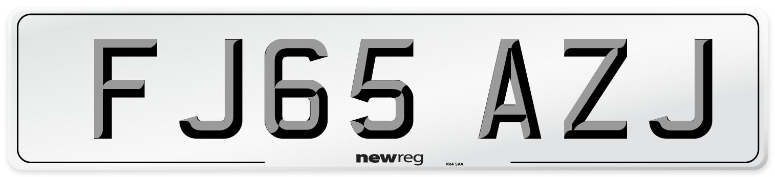 FJ65 AZJ Number Plate from New Reg